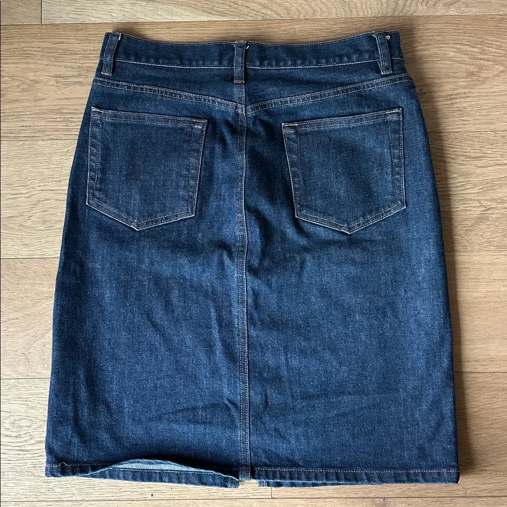 GAP Front Slit Denim Midi Skirt size 6 - Picture 2 of 3